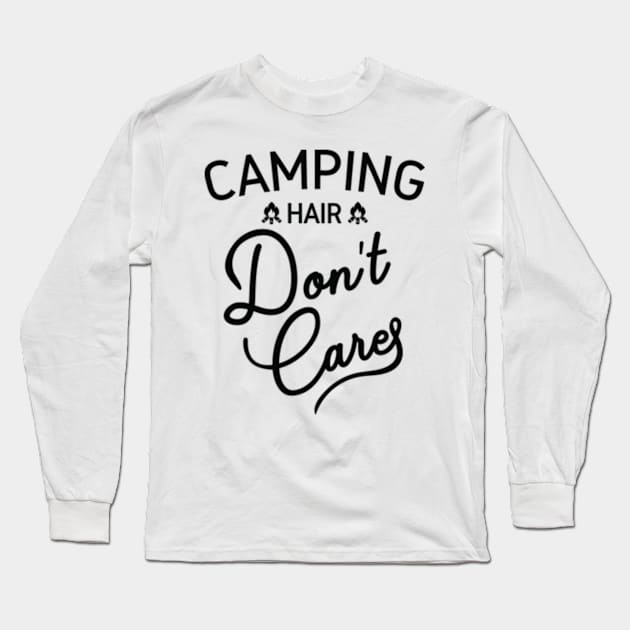 Camping Long Sleeve T-Shirt by Polahcrea